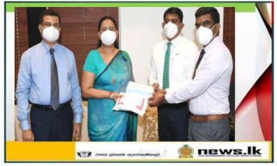 A donation of 10,000 KN95 masks worth one million rupees from a local private company