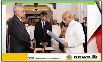 Dinesh Gunawardena was sworn in as the new Prime Minister