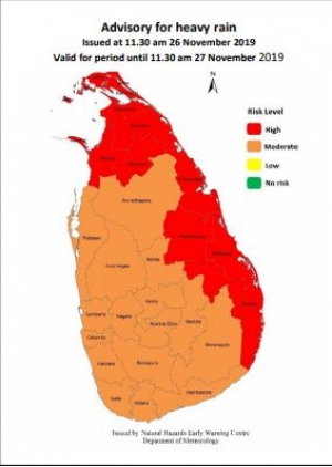 Advisory for Heavy Rain