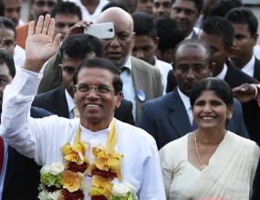 New President Maithripala Sirisena will address the nation from Paththirippuwa, Kandy