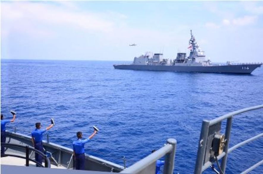 SL-Japan Naval ships in sea-borne exercise