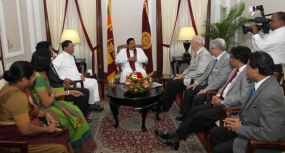 PICU-Project Officials from Hanover / Germany meet Sri Lankan President