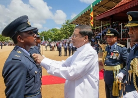 President lauds Sri Lanka Airforce&#039;s contribution for National Security