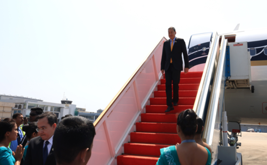 Thai PM arrives in SL