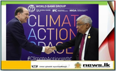 President Ranil Wickremesinghe meets WB Group President David Malpass in Egypt