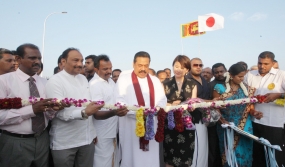 President opens Manmunai Bridge in Batticaloa
