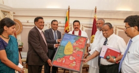 Presentation of Crafts Map of Sri Lanka to President Mahinda Rajapaksa