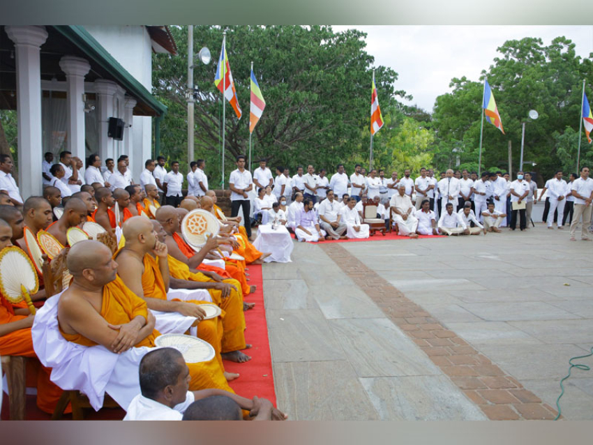 The Satyakriya and Adhistana Pooja at Kataragama Kiri Vehera Temple under the patronage of PM