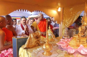 President deposits Sacred Relics at Sandahiru Seya