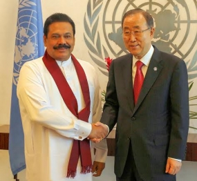 President Rajapaksa and UN Sec-Gen Meet in New York