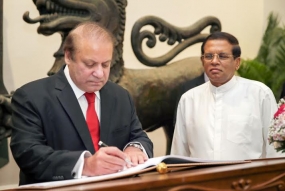 Pakistan PM praises President Sirisena’s dedicated leadership to govt of good governance