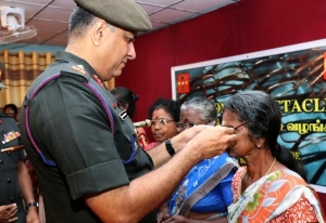 JAFFNA TROOPS COORDINATE EYE CLINIC AND FREE DISTRIBUTION OF SPECTACLES