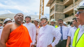 President inspects construction work of Nagananda International Buddhist University