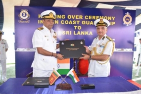 India provides naval vessel to Sri Lanka