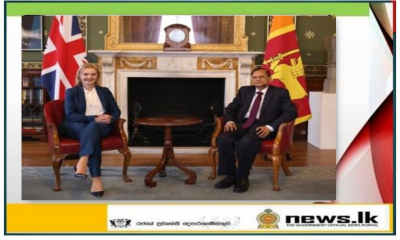 Foreign Minister Prof G. L. Peiris meets the UK Foreign Secretary