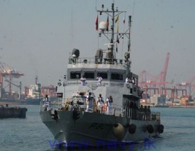 Maldives Coast Guard Ship &quot;Huravee&quot; arrives at the Port of Colombo