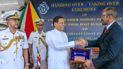 Two patrol vessels handed over to Seychelles