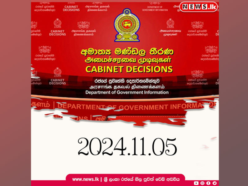 cabinet Decisions taken at 05.11.2024