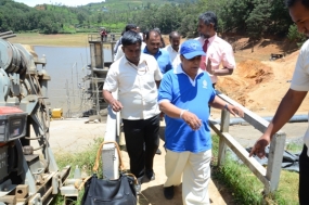 Irrigation Minister inspects Bomburuella Reservoir Rehabilitation work