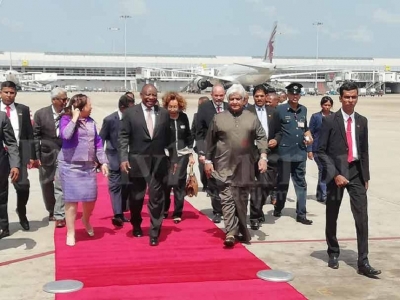 South African President makes brief visit to SL