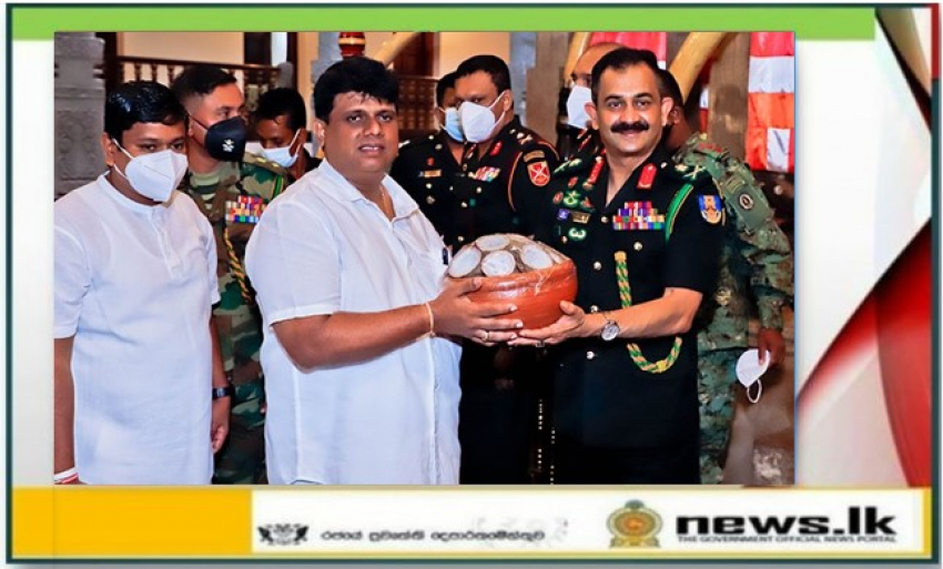 Copra Processed by Army Troops Offered to Sri Dalada Maligawa for Illuminations in the Annual Perahera