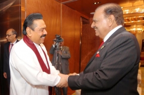 Pakistan will always support Sri Lanka, Pakistani President Tells President Rajapaksa