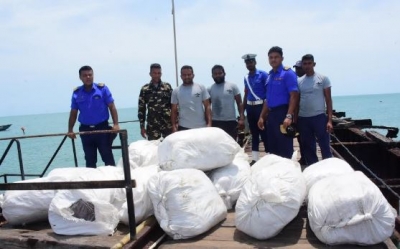 Navy finds 717.82kg of beedi leaves in Talaimannar