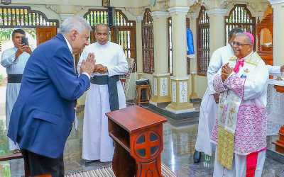 President meets the Bishop of Mannar