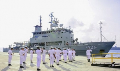 Two Australian Naval ships arrive at Trincomalee