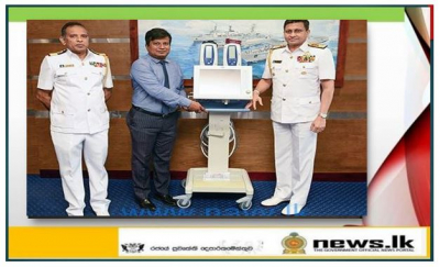 Navy General Hospital receives medical equipment