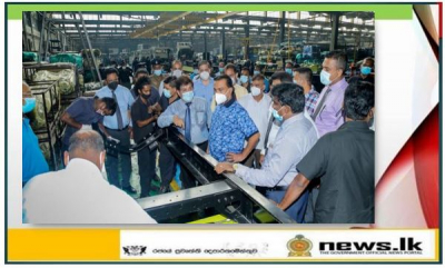 Minister of Industries inspects Lanka Ashok Leyland Vehicle Assembling Factory