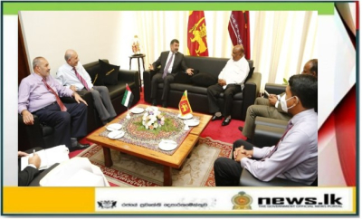 The Ambassador of the United Arab Emirates (UAE) to Sri Lanka meets Hon. Mahinda Yapa Abeywardana, the Speaker